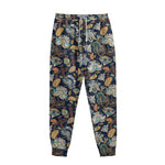 Vintage Indian Floral Pattern Print Sweatpants