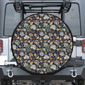 Vintage Indian Floral Pattern Print Tire Cover