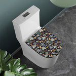 Vintage Indian Floral Pattern Print Toilet Lid Cover