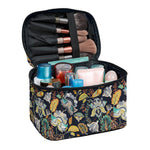 Vintage Indian Floral Pattern Print Travel Makeup Bag