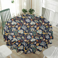 Vintage Indian Floral Pattern Print Waterproof Round Tablecloth