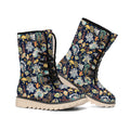 Vintage Indian Floral Pattern Print Winter Boots