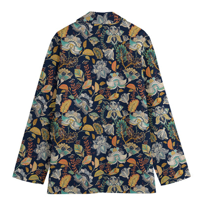 Vintage Indian Floral Pattern Print Women's Blazer