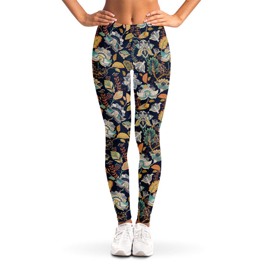 Vintage Indian Floral Pattern Print Women's Leggings