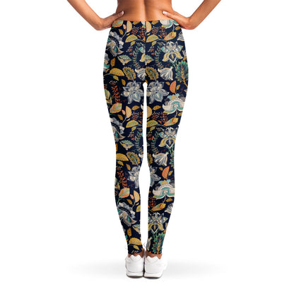 Vintage Indian Floral Pattern Print Women's Leggings