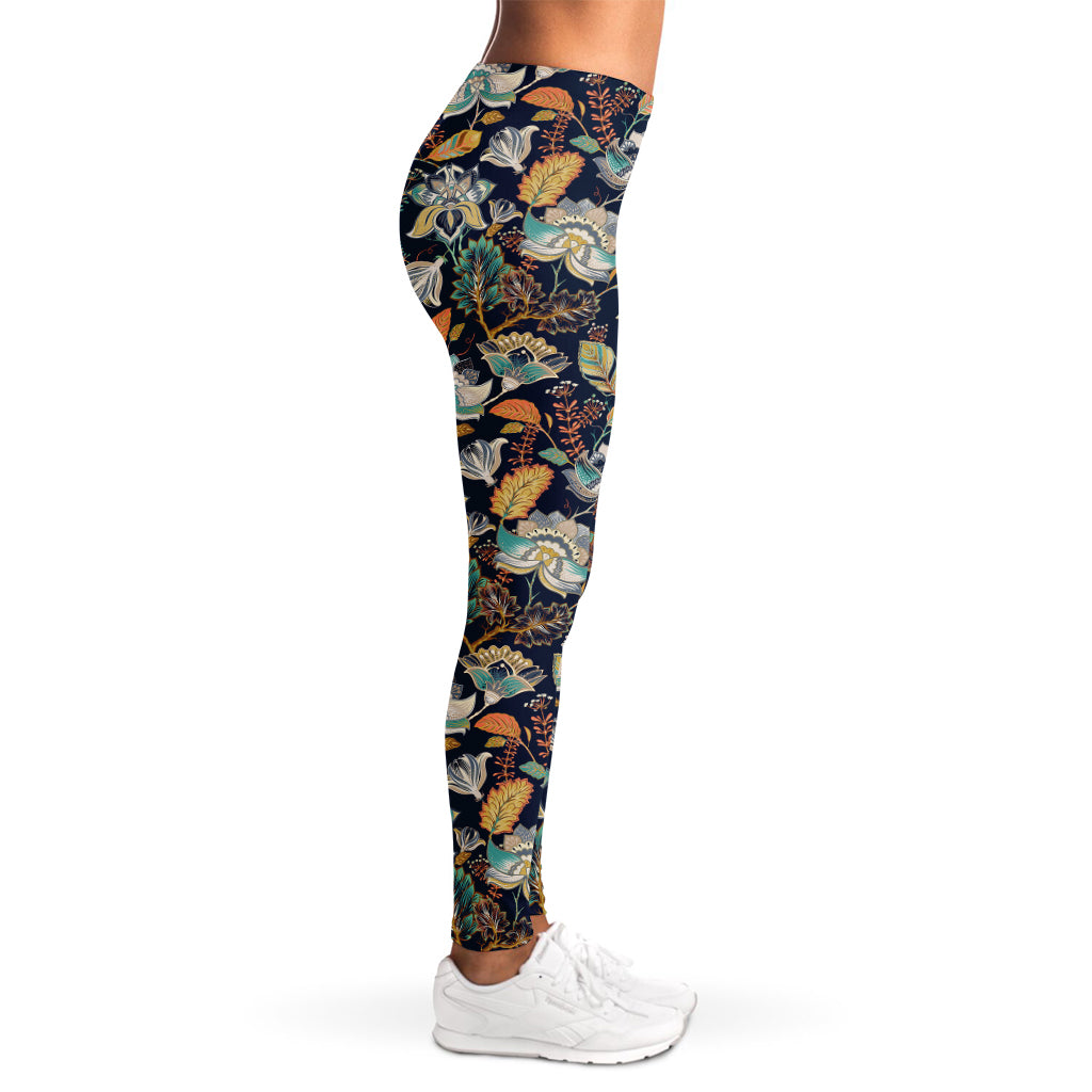 Vintage Indian Floral Pattern Print Women's Leggings