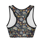 Vintage Indian Floral Pattern Print Women's Sports Bra