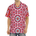 Vintage Indian Mandala Print Aloha Shirt