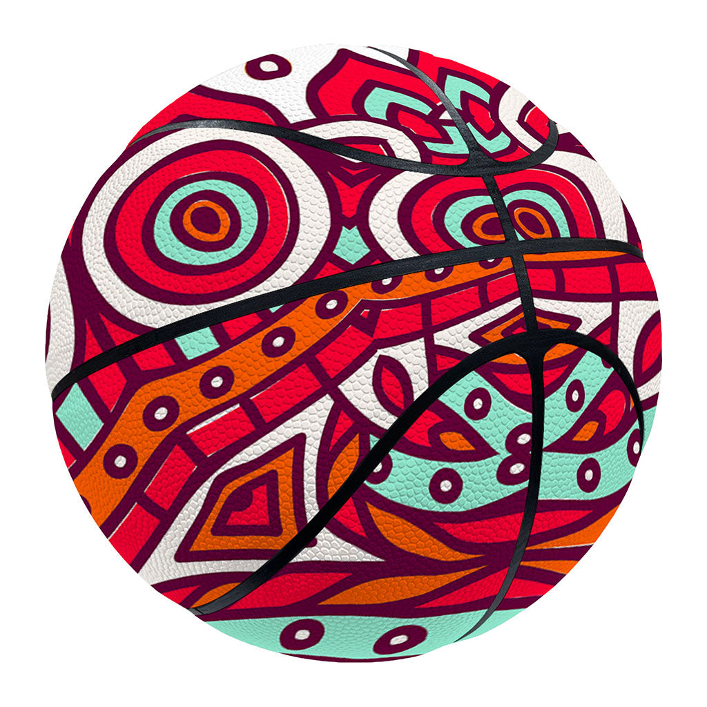 Vintage Indian Mandala Print Basketball