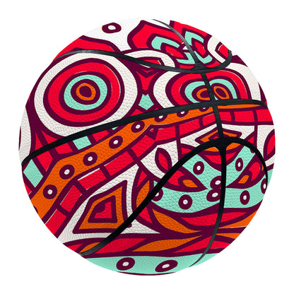 Vintage Indian Mandala Print Basketball
