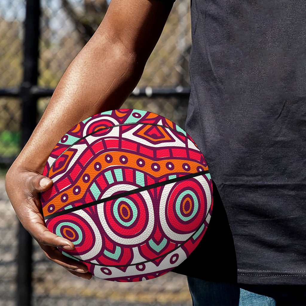 Vintage Indian Mandala Print Basketball