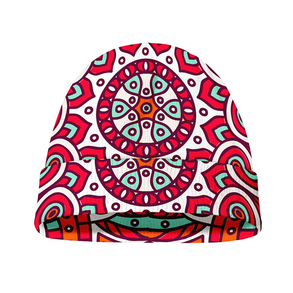 Vintage Indian Mandala Print Beanie