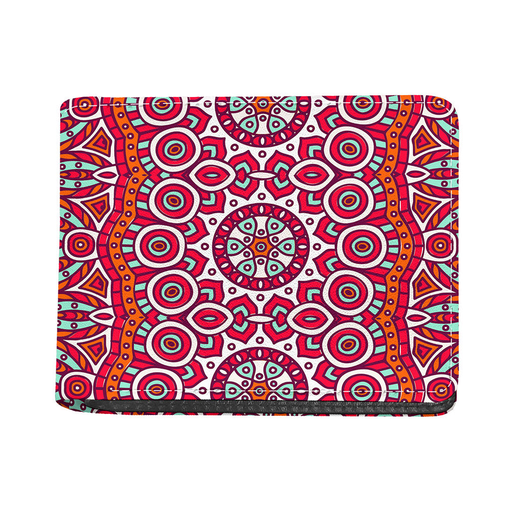 Vintage Indian Mandala Print Bifold Wallet