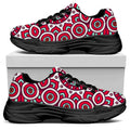 Vintage Indian Mandala Print Black Chunky Shoes