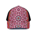 Vintage Indian Mandala Print Black Mesh Trucker Hat