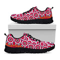 Vintage Indian Mandala Print Black Running Shoes