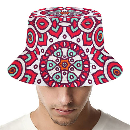 Vintage Indian Mandala Print Bucket Hat