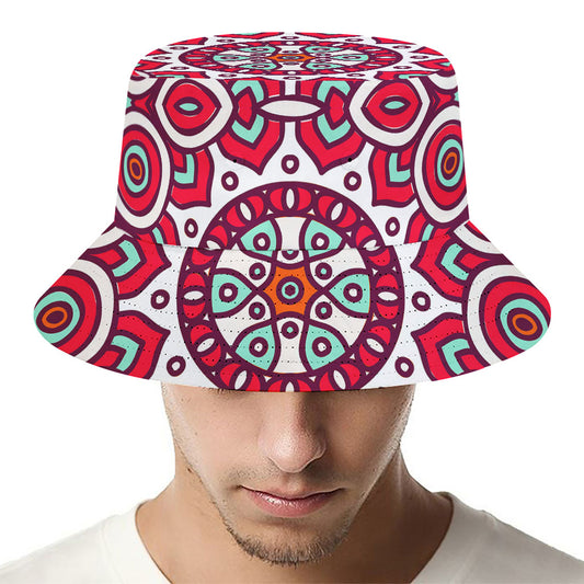 Vintage Indian Mandala Print Bucket Hat