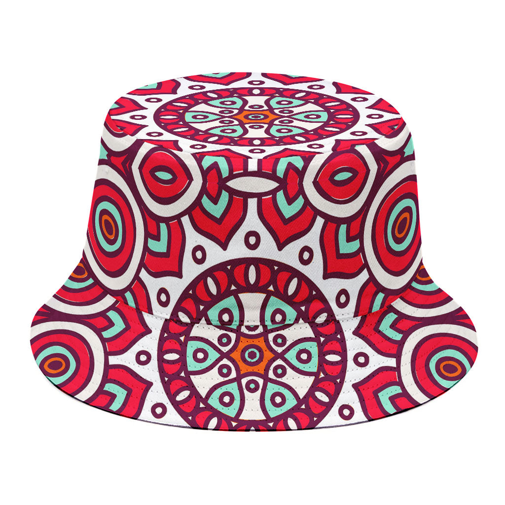 Vintage Indian Mandala Print Bucket Hat