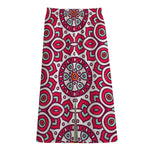 Vintage Indian Mandala Print Cotton Front Slit Maxi Skirt