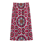 Vintage Indian Mandala Print Cotton Front Slit Maxi Skirt