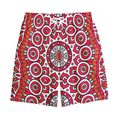 Vintage Indian Mandala Print Cotton Shorts