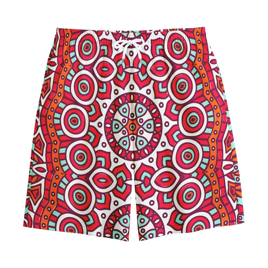 Vintage Indian Mandala Print Cotton Shorts