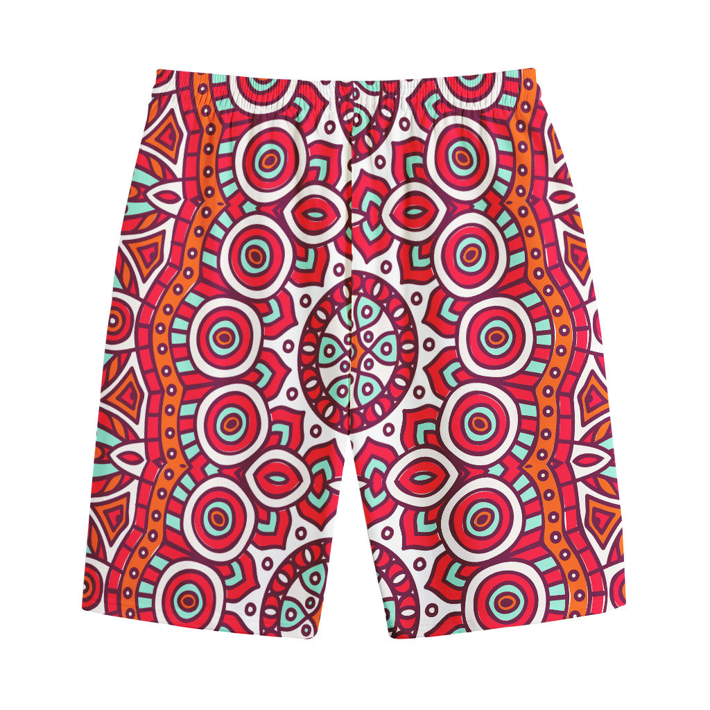 Vintage Indian Mandala Print Cotton Shorts