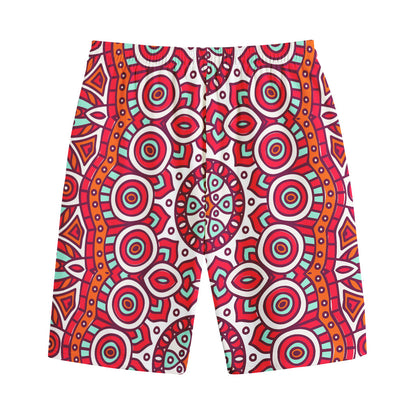 Vintage Indian Mandala Print Cotton Shorts