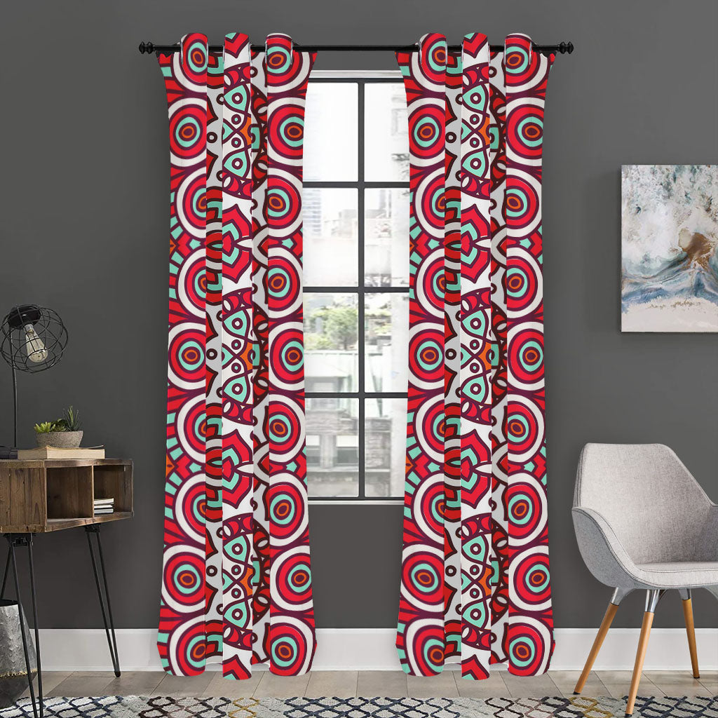 Vintage Indian Mandala Print Curtain