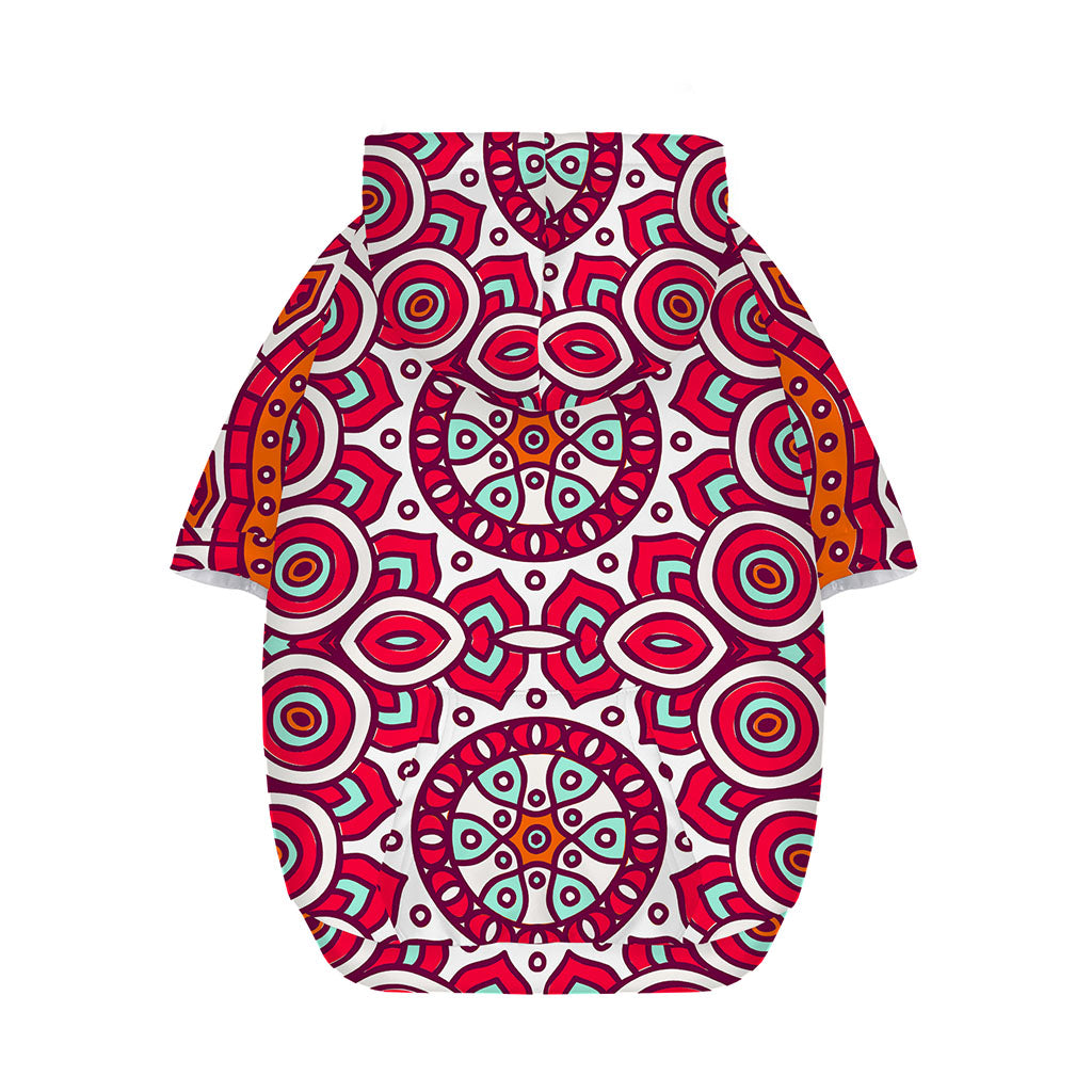Vintage Indian Mandala Print Dog Zip Up Hoodie