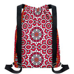 Vintage Indian Mandala Print Drawstring Backpack