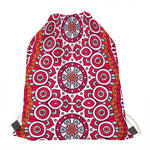 Vintage Indian Mandala Print Drawstring Bag