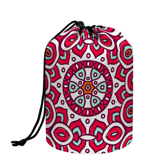 Vintage Indian Mandala Print Drawstring Makeup Bag