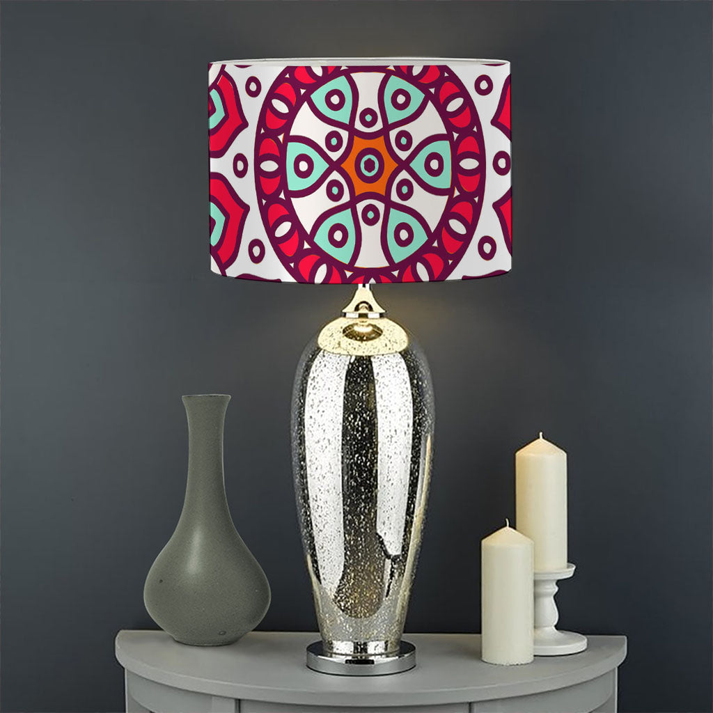 Vintage Indian Mandala Print Drum Lamp Shade