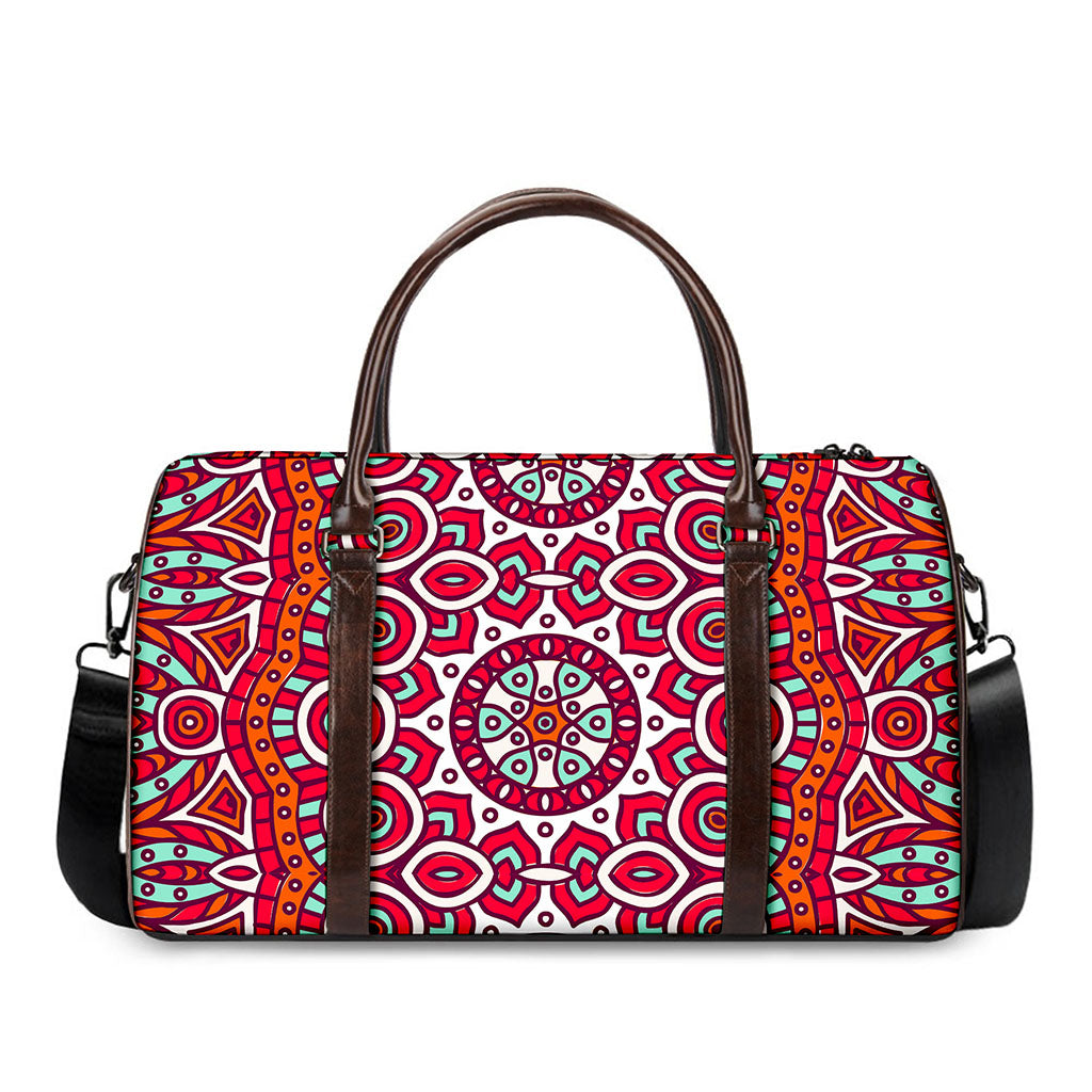 Vintage Indian Mandala Print Duffle Bag