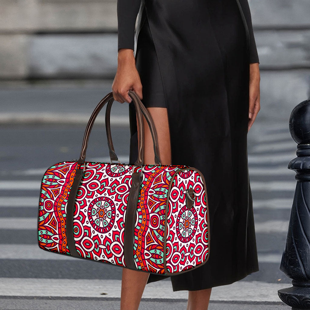 Vintage Indian Mandala Print Duffle Bag
