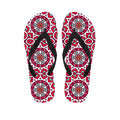Vintage Indian Mandala Print Flip Flops