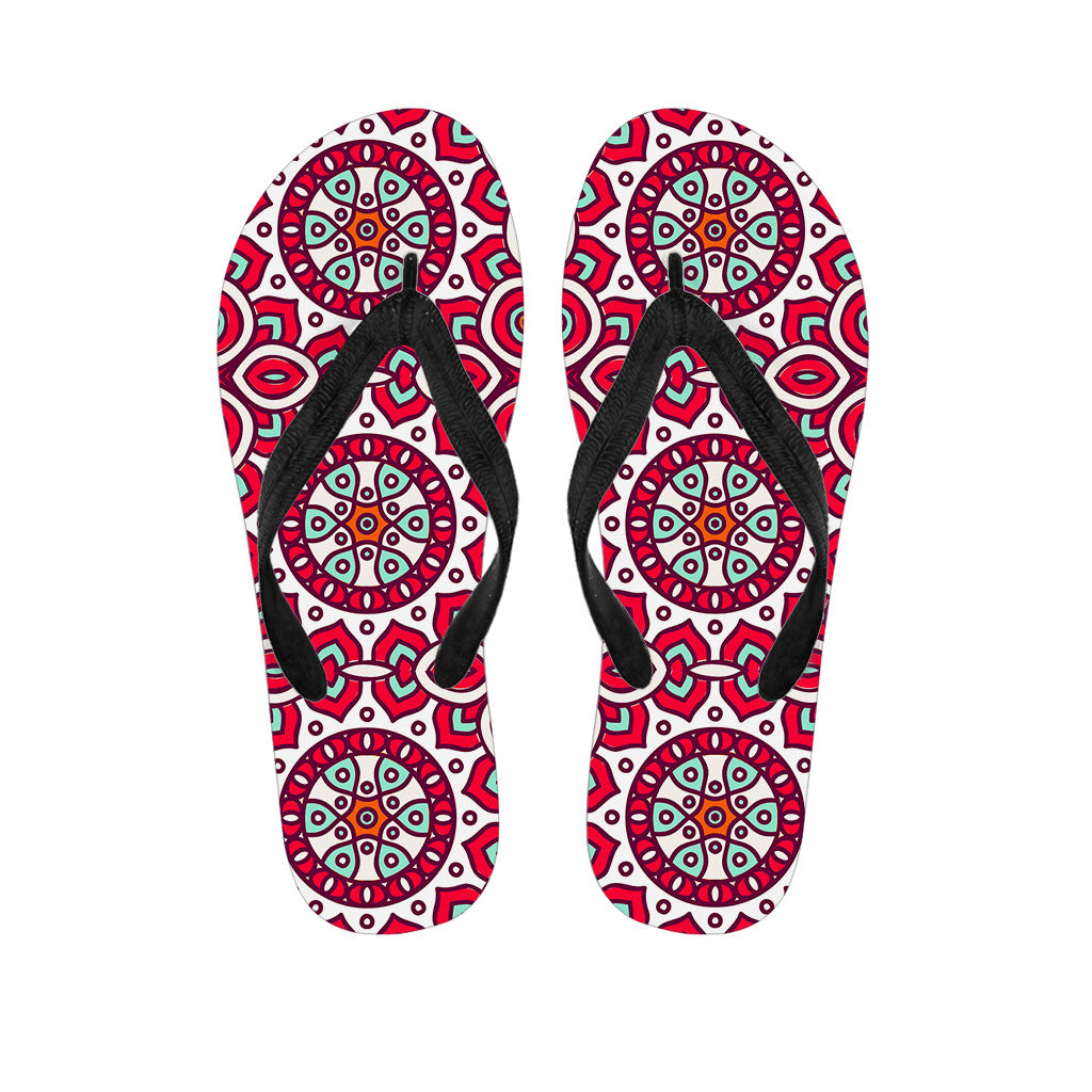 Vintage Indian Mandala Print Flip Flops