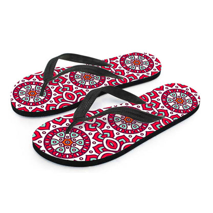 Vintage Indian Mandala Print Flip Flops