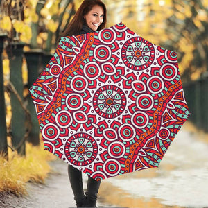 Vintage Indian Mandala Print Foldable Umbrella