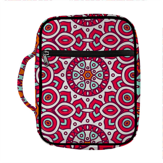 Vintage Indian Mandala Print Front Pocket Bible Bag