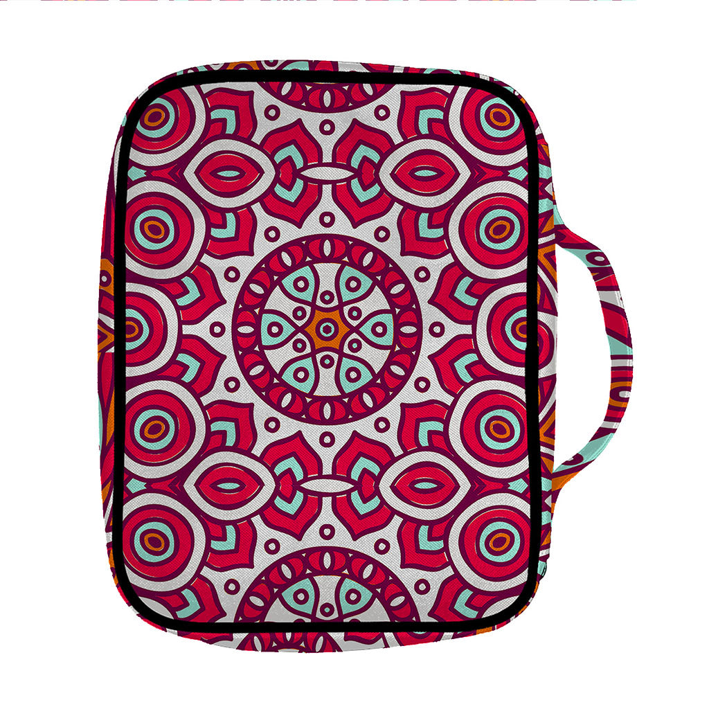 Vintage Indian Mandala Print Front Pocket Bible Bag