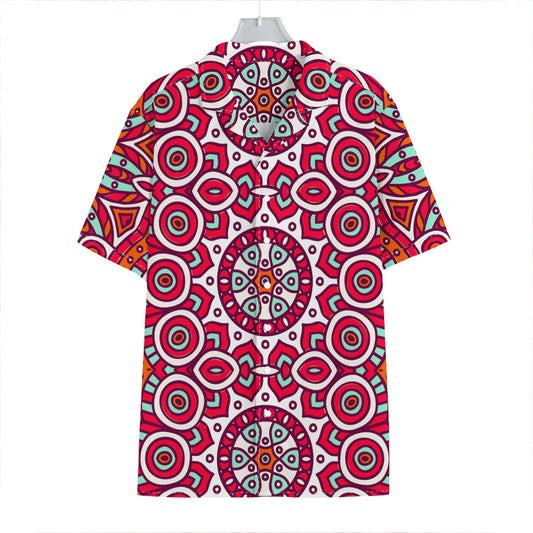 Vintage Indian Mandala Print Hawaiian Shirt