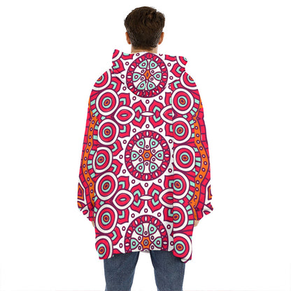 Vintage Indian Mandala Print Hoodie Blanket