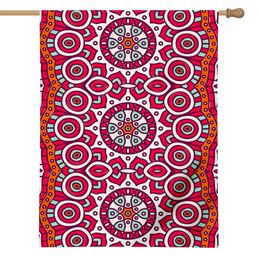 Vintage Indian Mandala Print House Flag