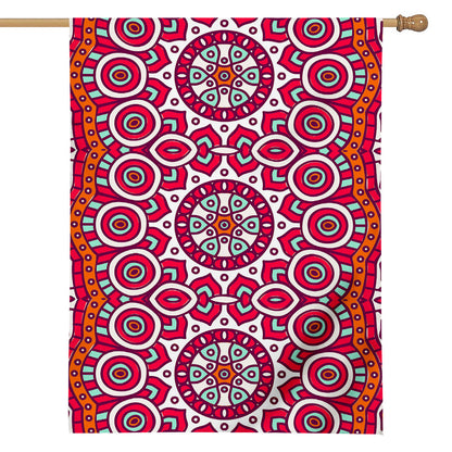 Vintage Indian Mandala Print House Flag