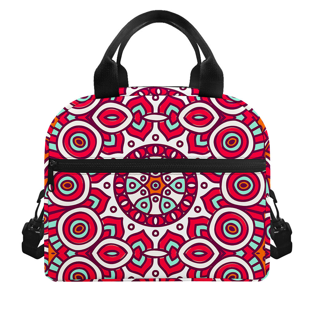 Vintage Indian Mandala Print Insulated Lunch Bag