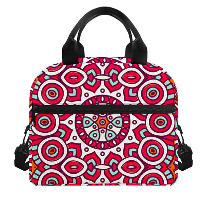 Vintage Indian Mandala Print Insulated Lunch Bag