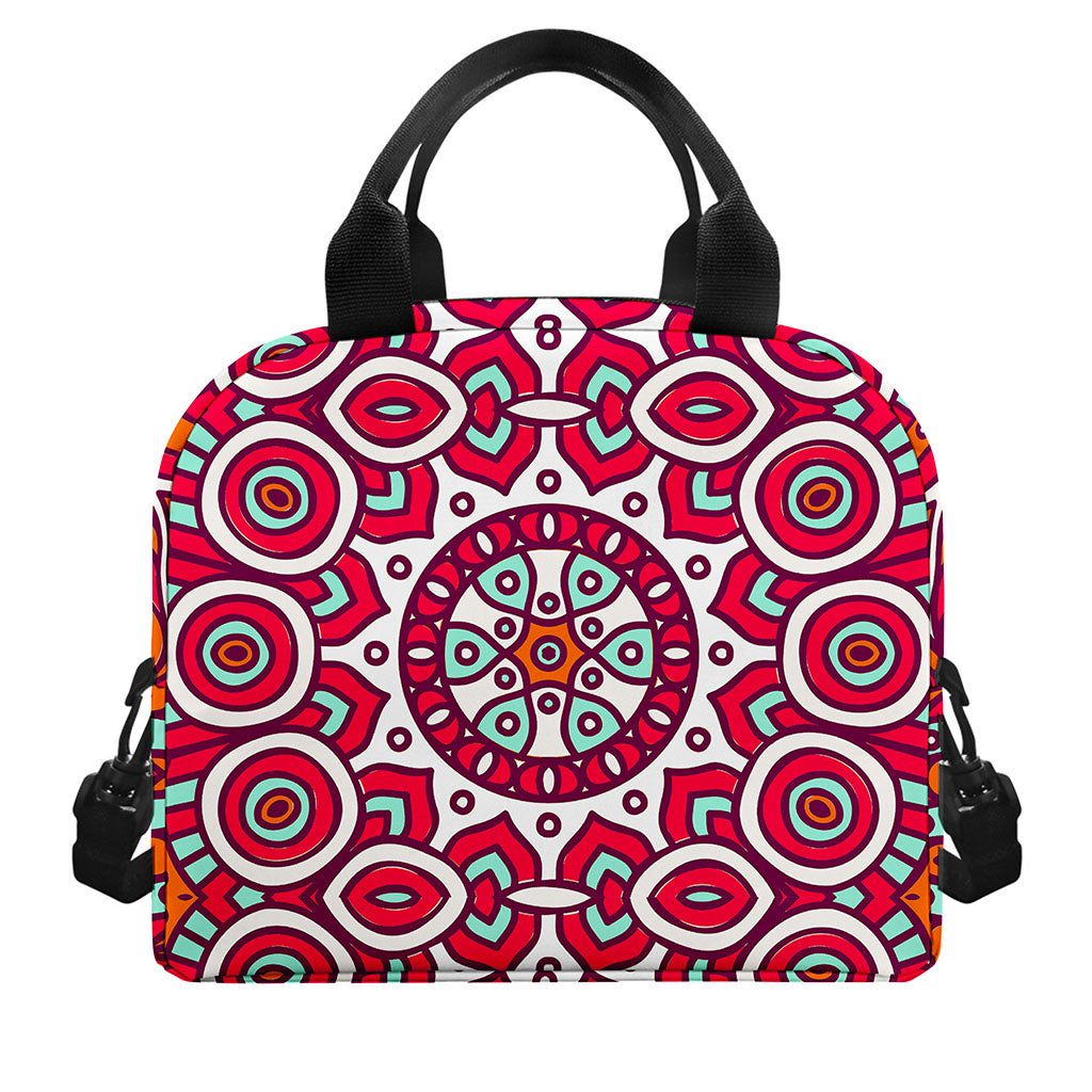 Vintage Indian Mandala Print Insulated Lunch Bag
